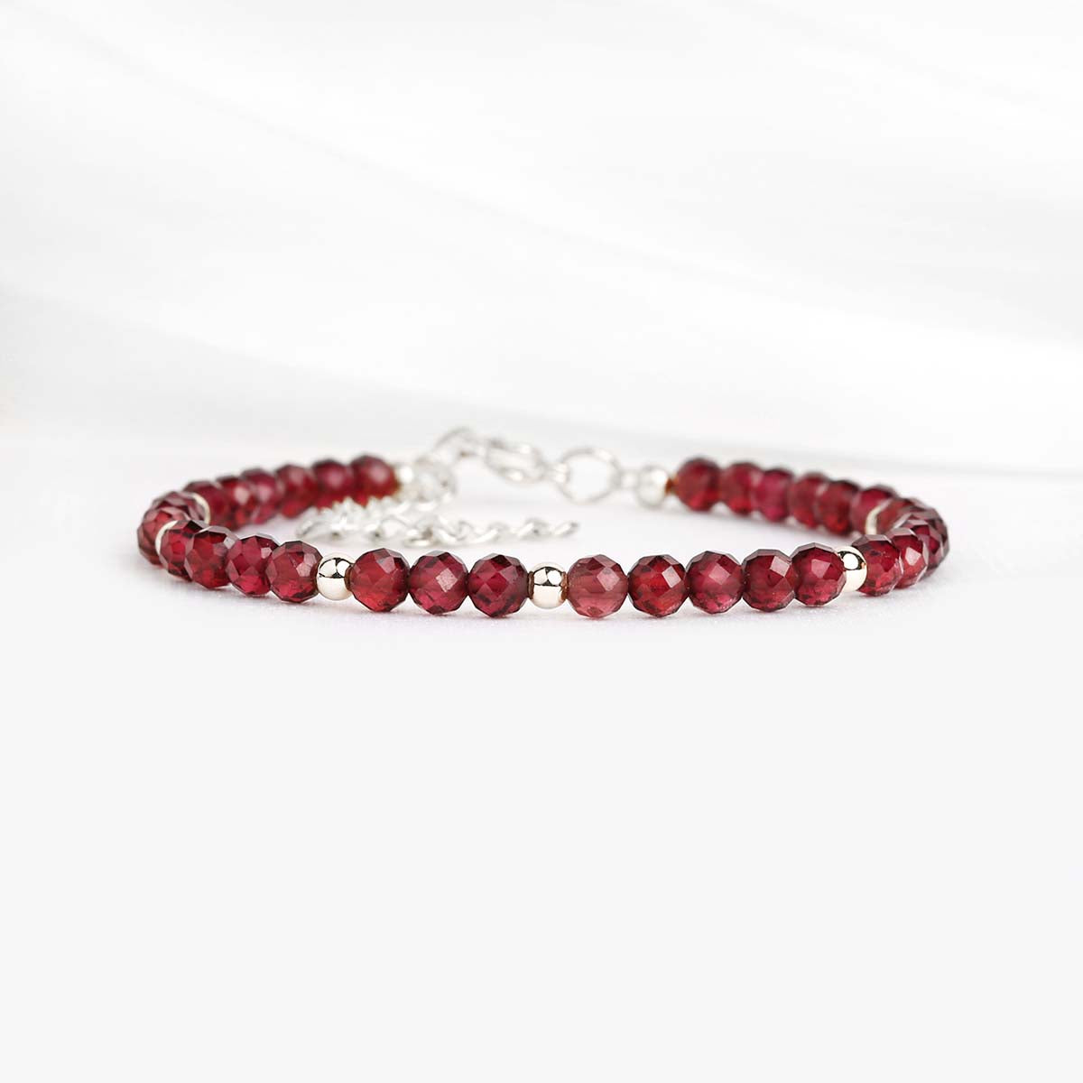 Bracelet Grenat - Amour Éternel