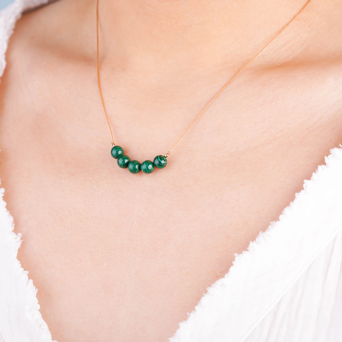 Natural Malachite Necklace for Good Luck