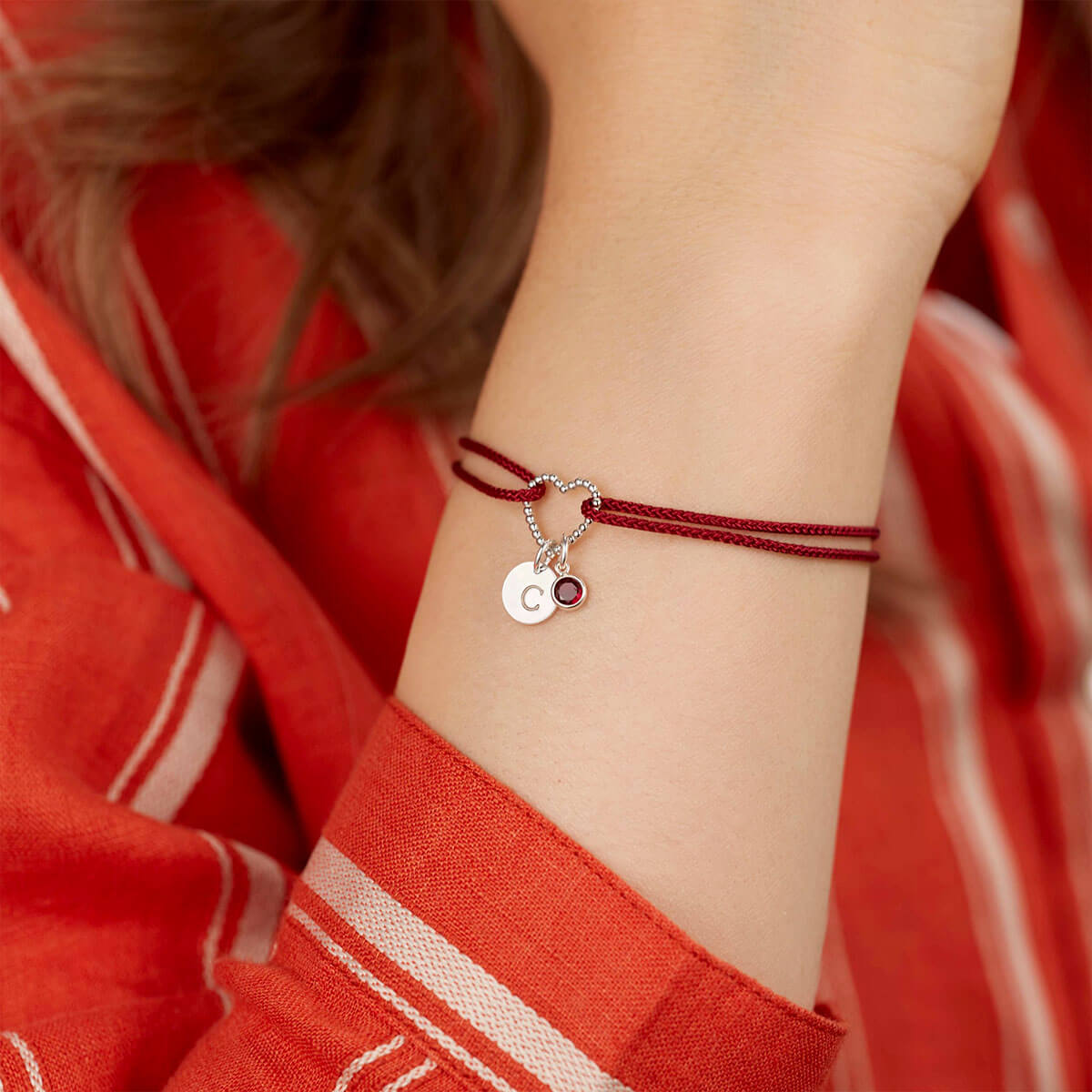 Beaded Beat Bracelet – Cord & Birthstone