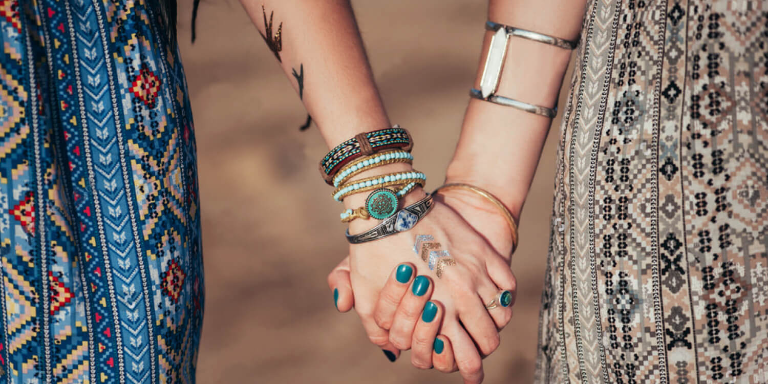 Bracelets enveloppants de protection de l'amour