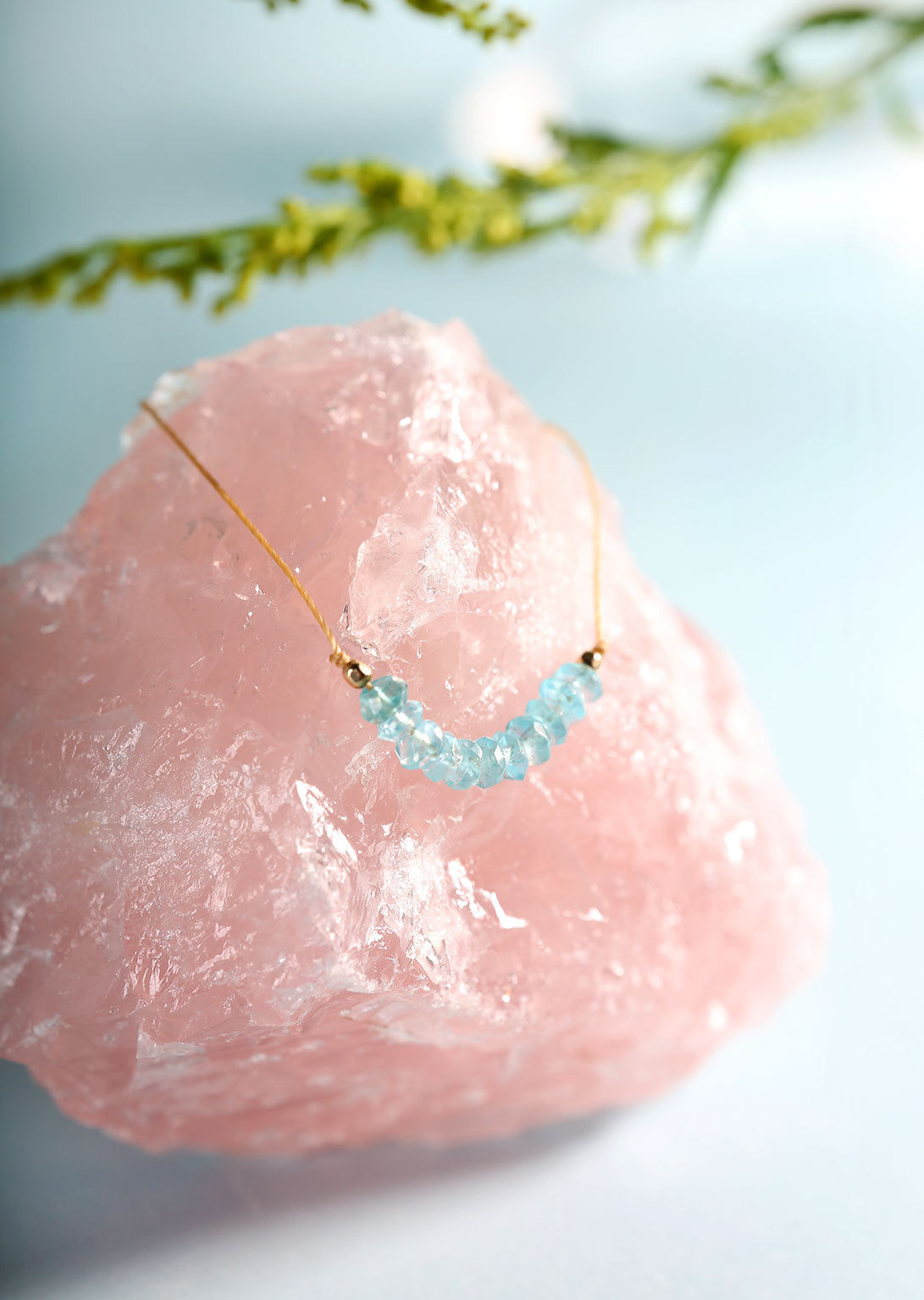 Collier en Apatite Éternel pour l'Ouverture d'Esprit