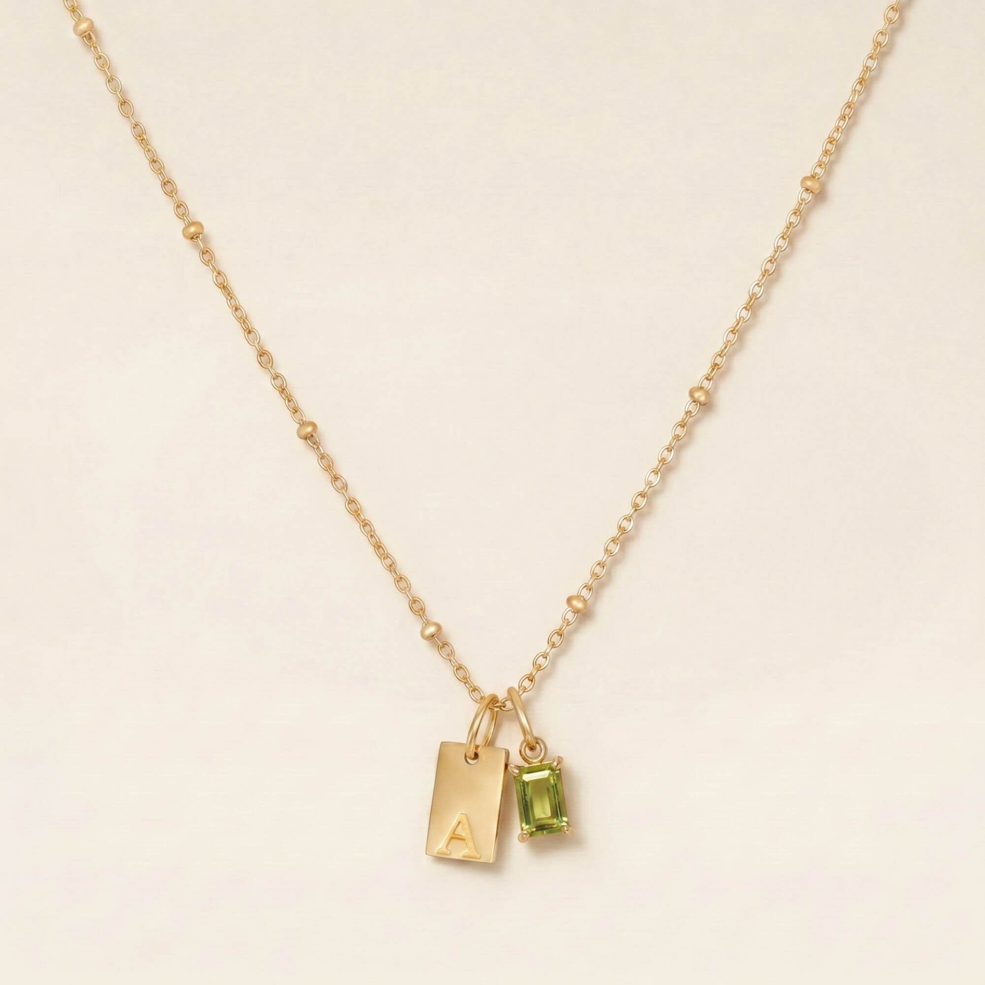 Collier «Votre Histoire» - Initiales et Pierres de Naissance Personnalisé
