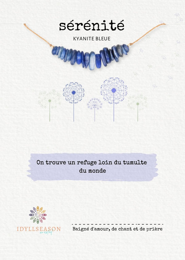 Collier en Kyanite de Graines pour la Sérénité