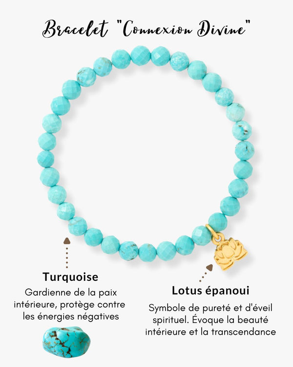 Bracelet "Connexion Divine" en Turquoise