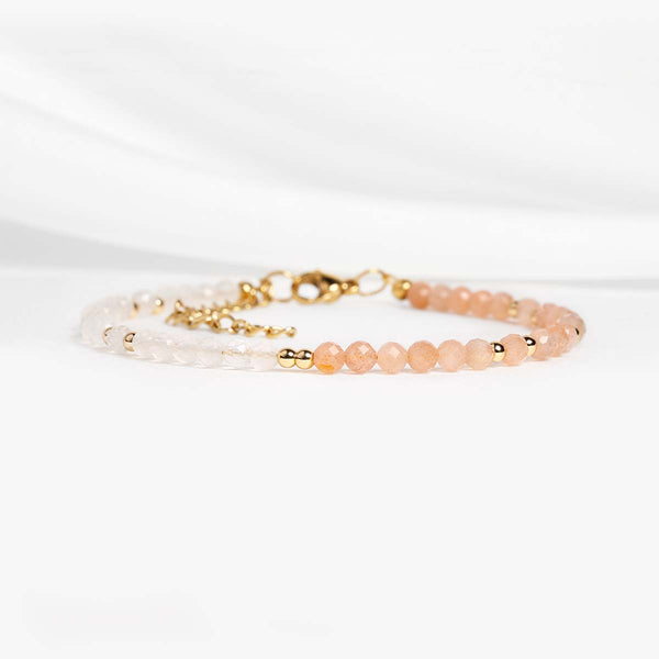 Bracelet Puissance Féminine - Pierre de Soleil & Pierre de Lune