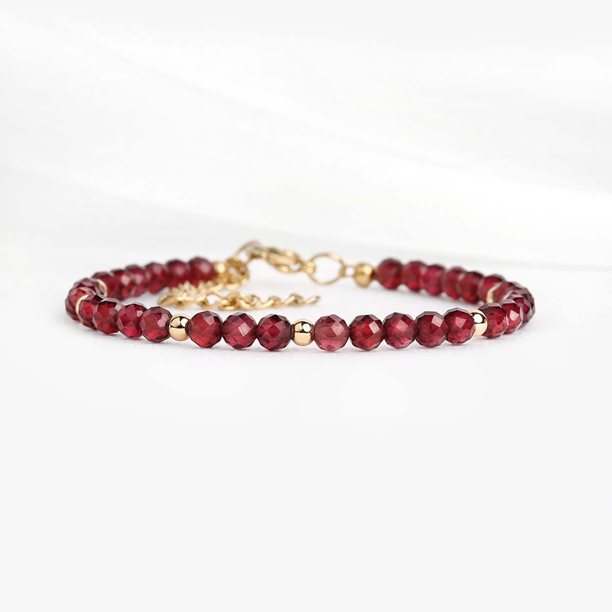 Bracelet Grenat - Amour Éternel