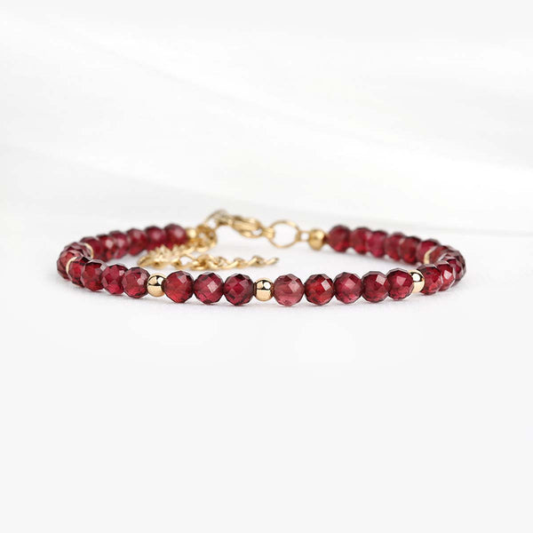 Bracelet Grenat - Amour Éternel