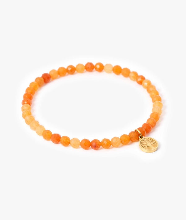 Bracelet "Arbre de Vie" en Aventurine orange
