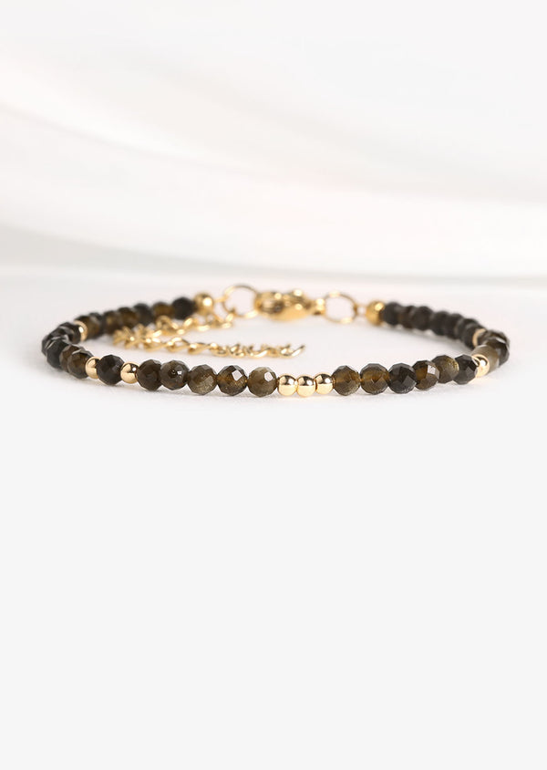 Bracelet Obsidienne Dorée - Découverte de Soi