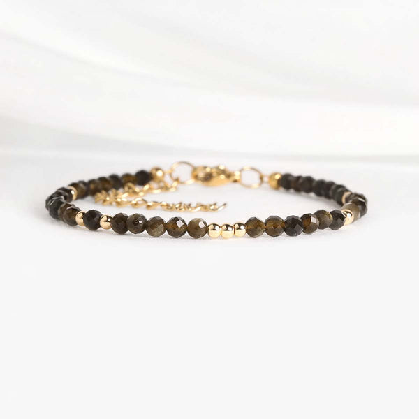 Bracelet Obsidienne Dorée - Découverte de Soi