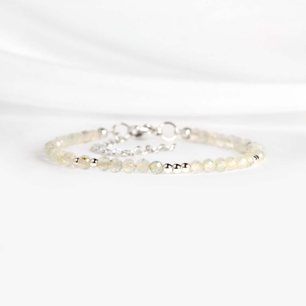 Bracelet Préhnite - Paix & Amour