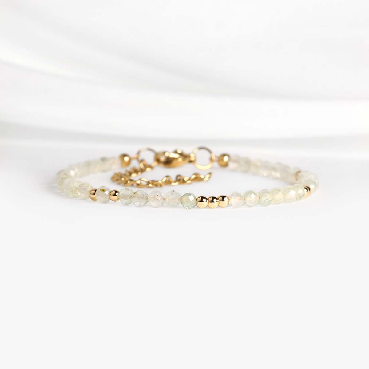 Bracelet Préhnite - Paix & Amour