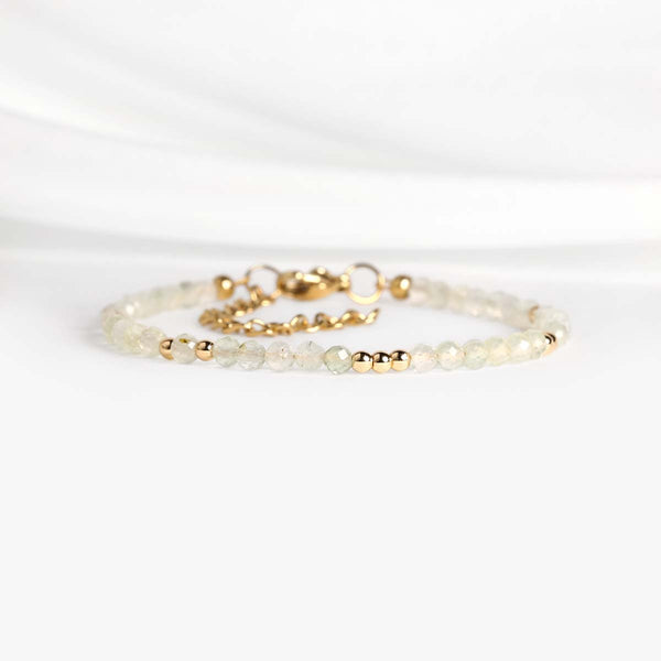Bracelet Préhnite - Paix & Amour