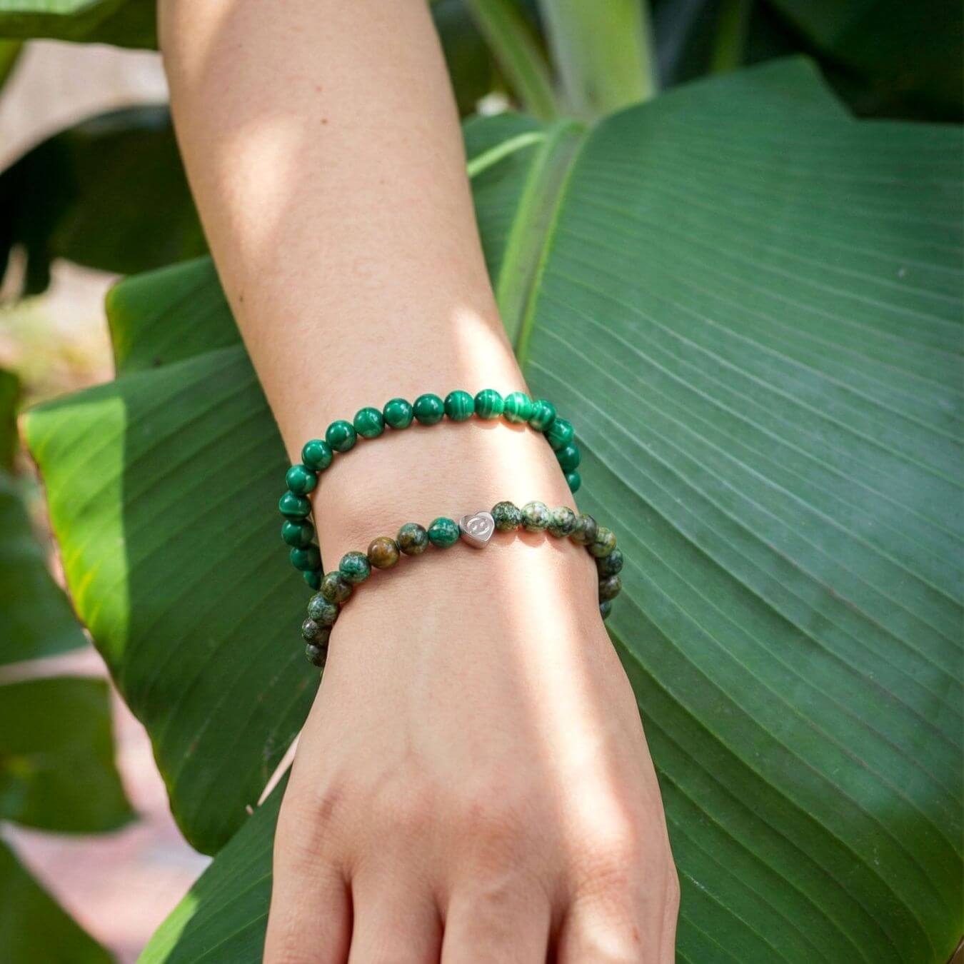 Bracelet Turquoise Africaine "Message du Cœur" - Cœur à Graver