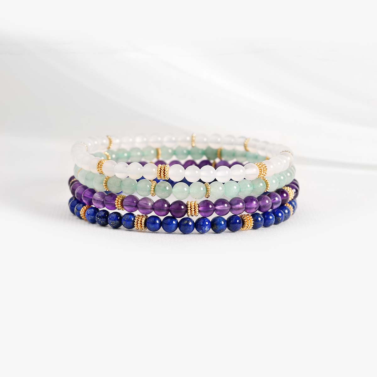 Lot de 4 Bracelets "Bonne Karma" pour Chance & Succès