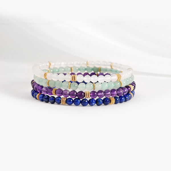 Lot de 4 Bracelets "Bonne Karma" pour Chance & Succès