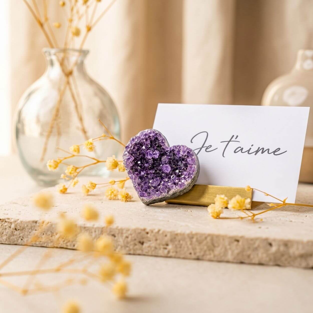 Cœur Cluster Améthyste d'Uruguay — Grade AAA | Pierre Naturelle Premium