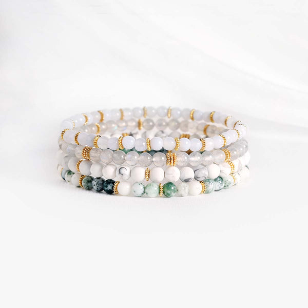 Lot de 4 Bracelets Sérénité & Anti-Stress