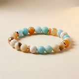 Bracelet ”Anti-stress“ d'amazonite et de pierre de lave
