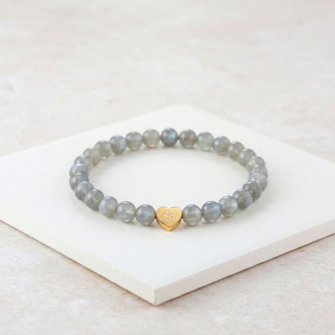 Bracelet Labradorite "Message du Cœur" - Cœur à Graver
