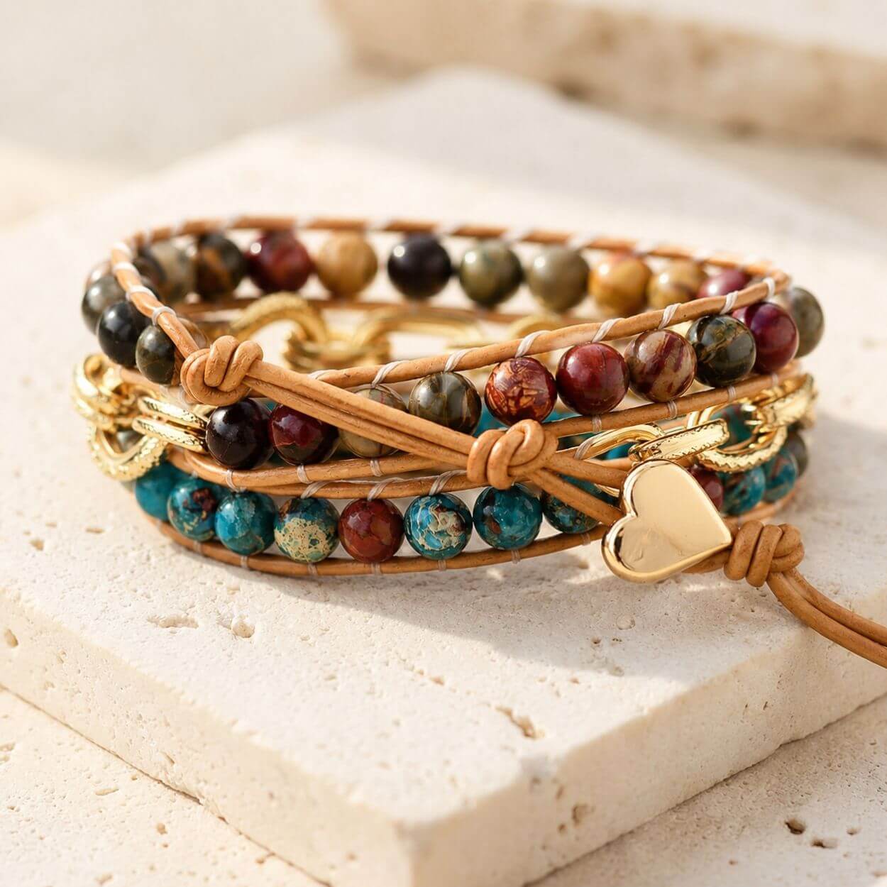 Bracelet enveloppant en jaspe Touch of Glam