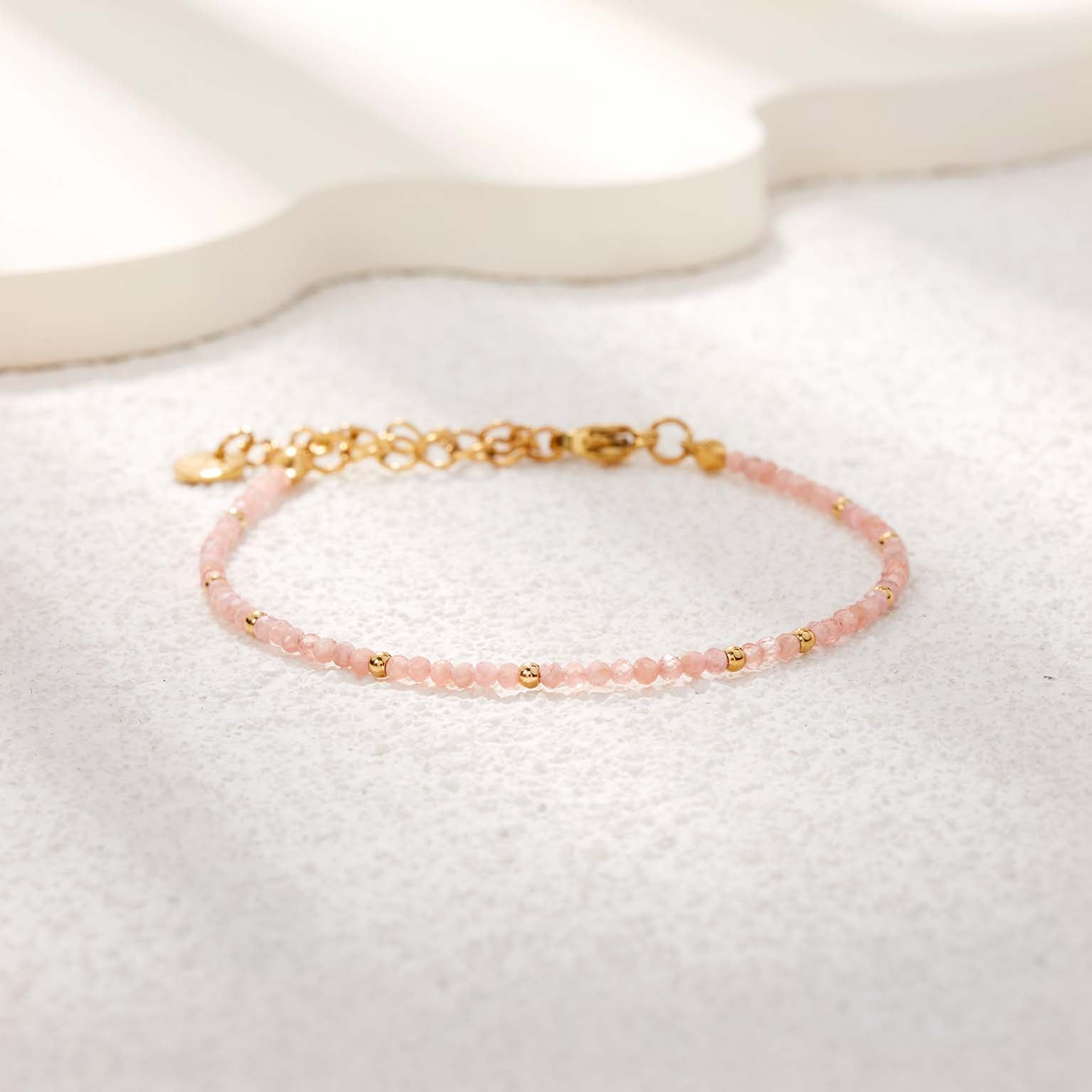 Bracelet Étreinte de Tendresse en Rhodochrosite - Amour de Soi & Guérison du Cœur