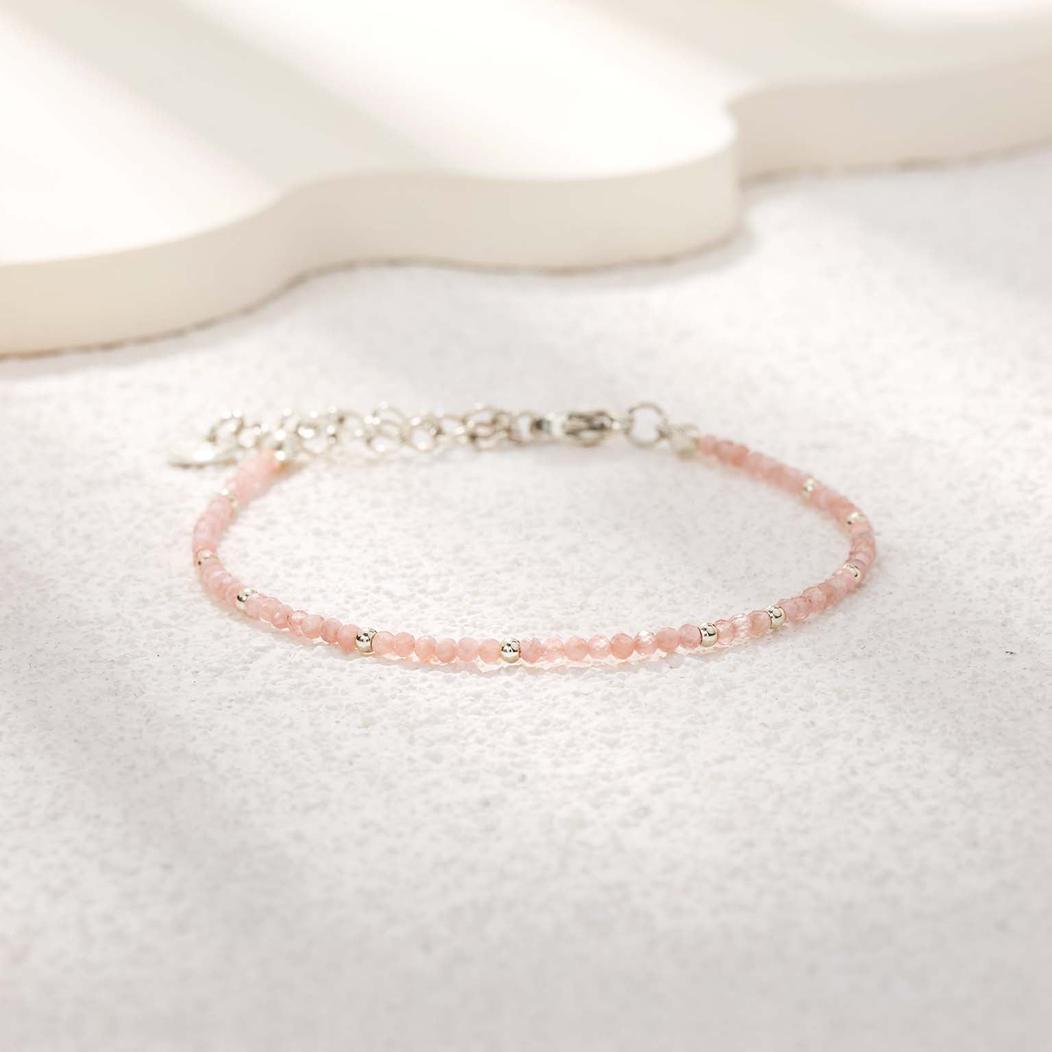Bracelet Étreinte de Tendresse en Rhodochrosite - Amour de Soi & Guérison du Cœur