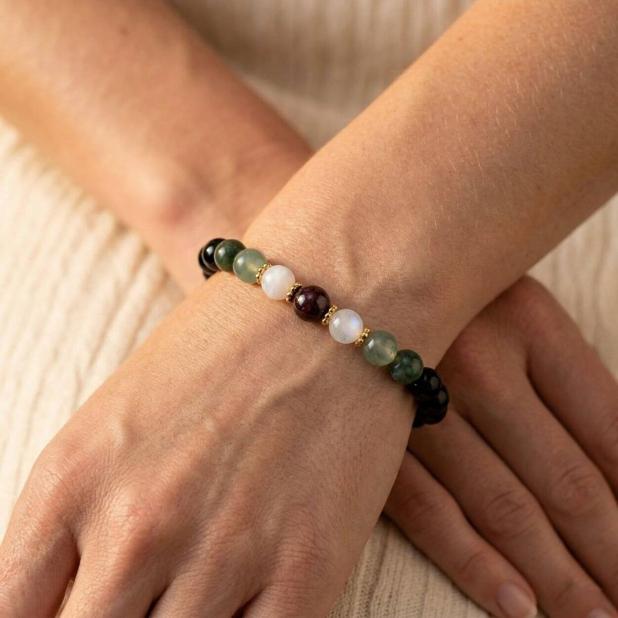 Bracelet "Abondance" en Multi-pierres