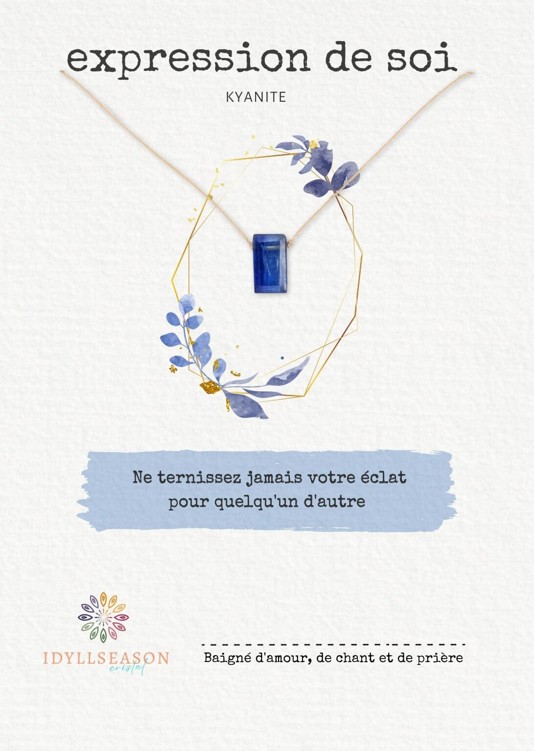 Collier en Kyanite pour l'Expression de Soi