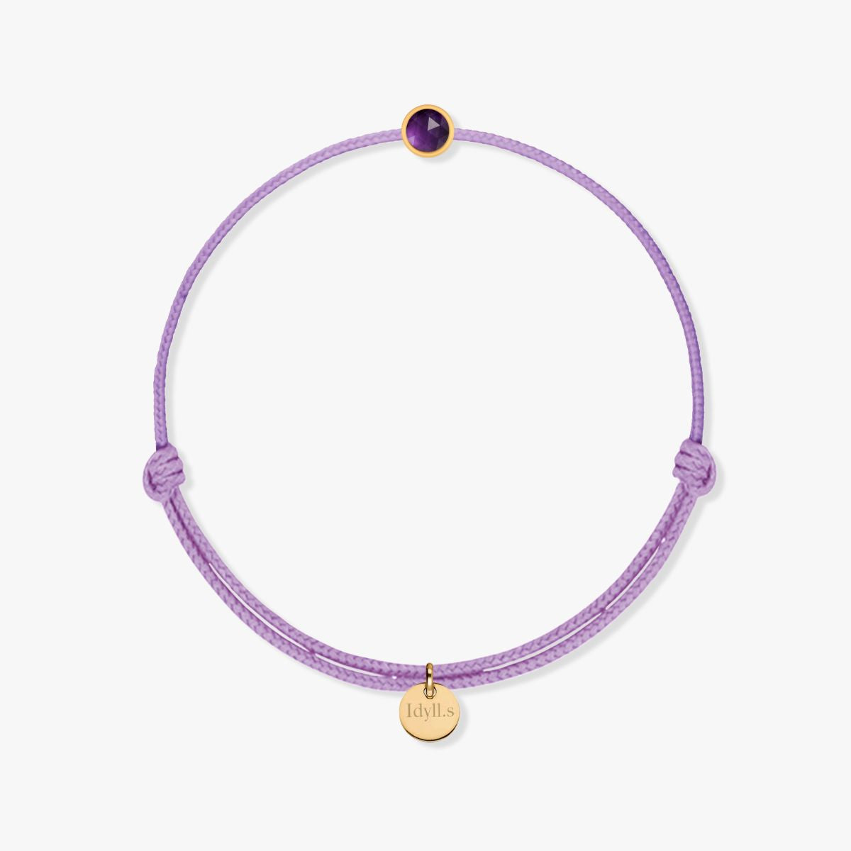 Bracelet Cordon «Talisman» doré – Pierres de Naissance Personnalisées﻿