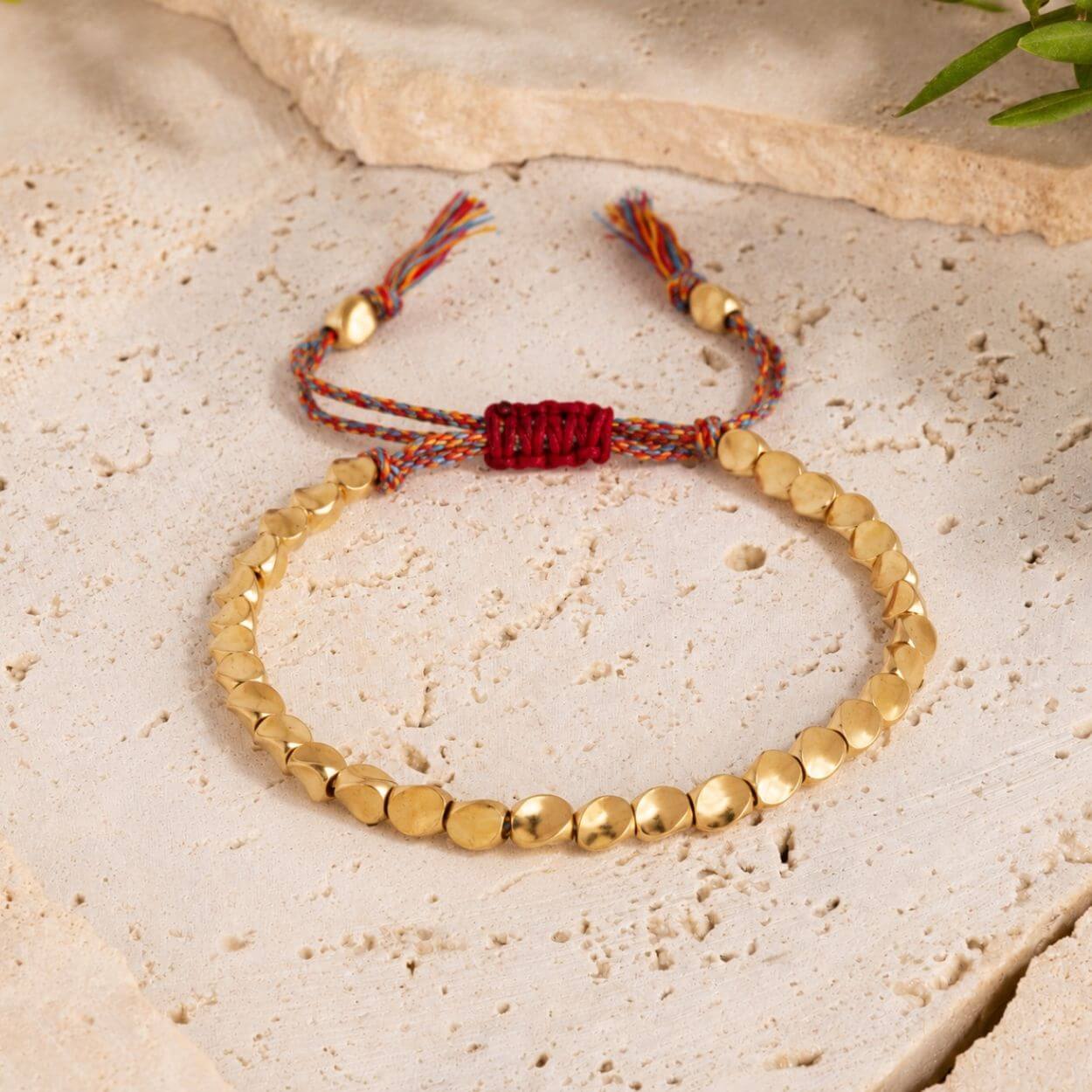 Bracelet Tressé « Karma Tibétain » en Perles de Cuivre
