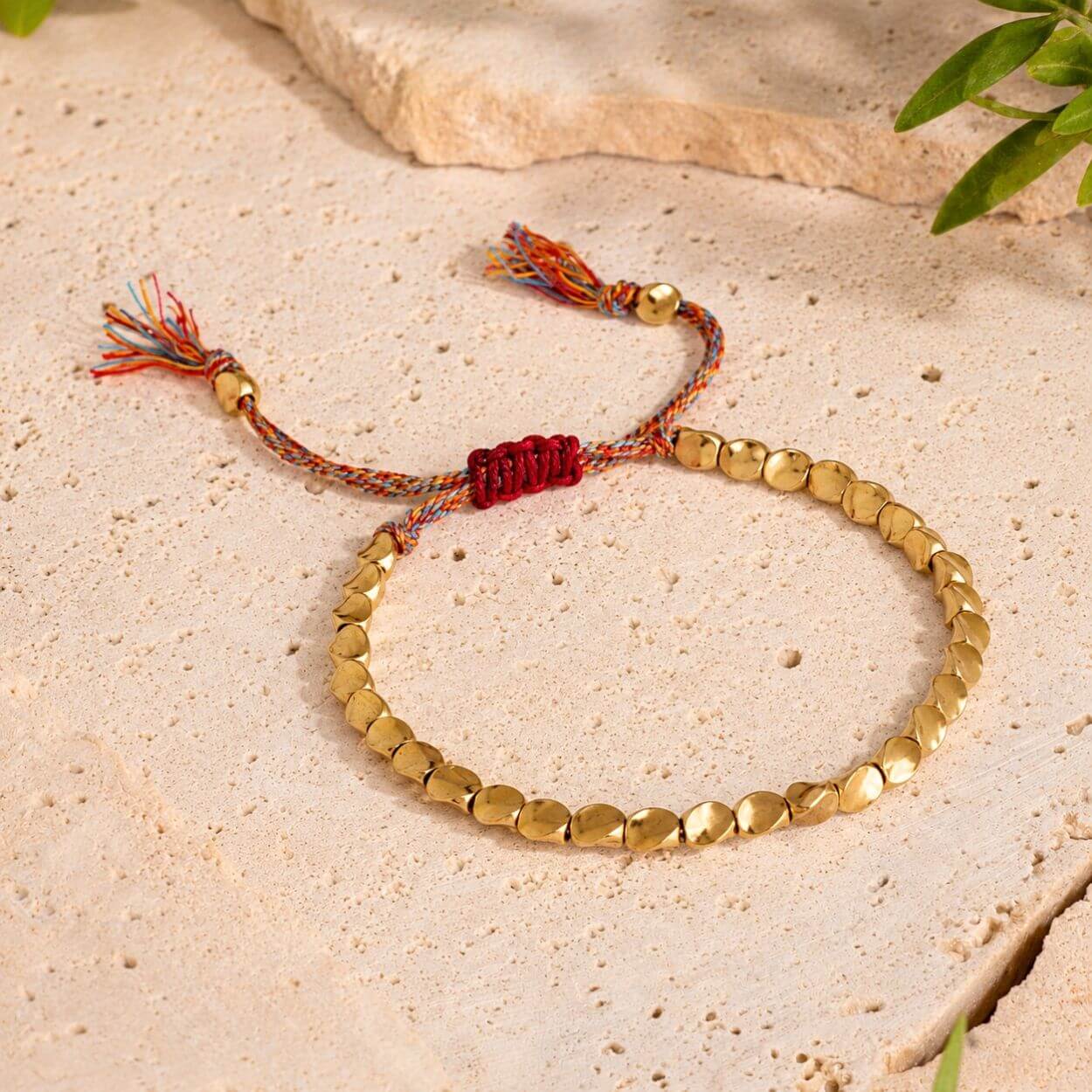 Bracelet Tressé « Karma Tibétain » en Perles de Cuivre