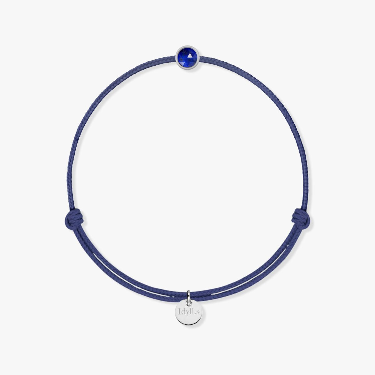 Bracelet Cordon «Talisman» argent – Pierres de Naissance Personnalisées