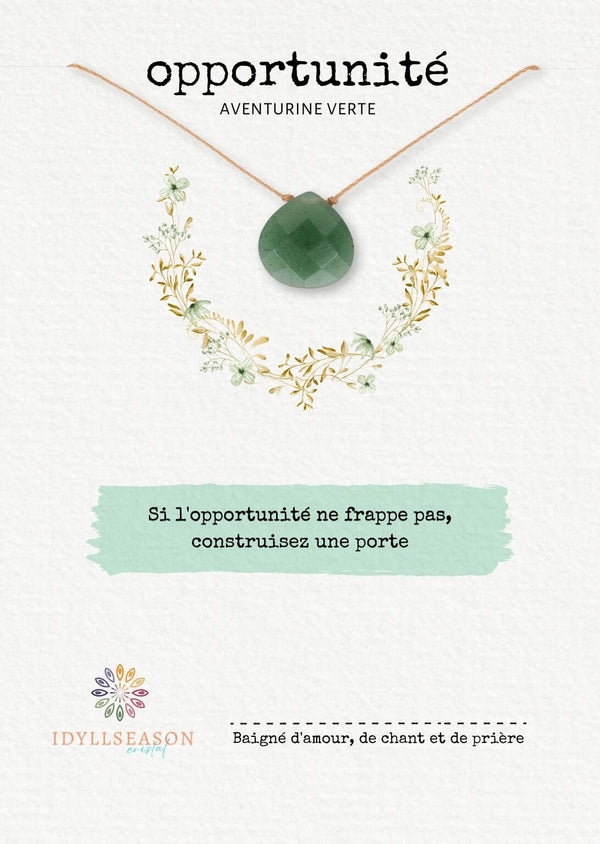 Collier en Aventurine Verte d'Éveil pour l'Opportunité