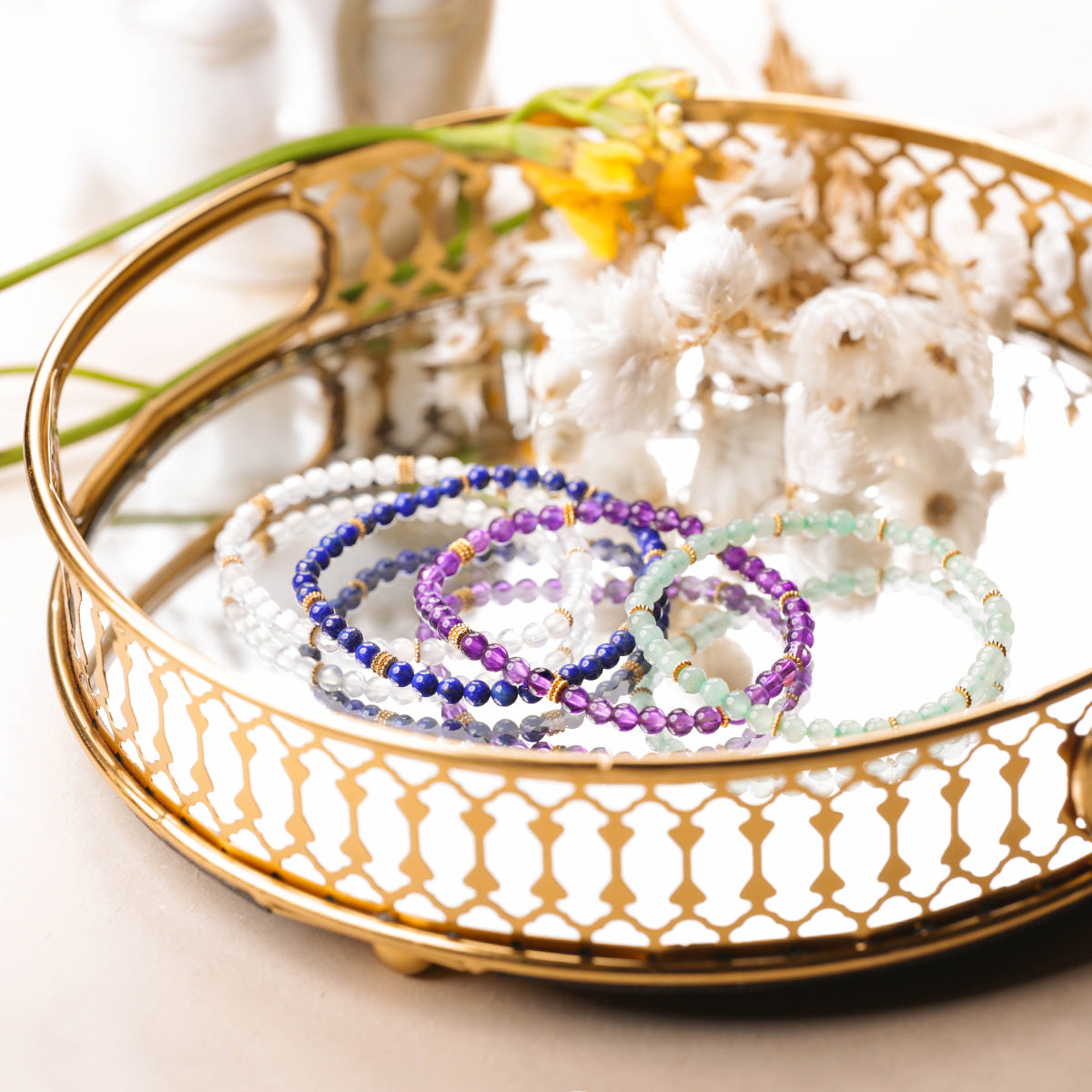 Lot de 4 Bracelets "Bonne Karma" pour Chance & Succès