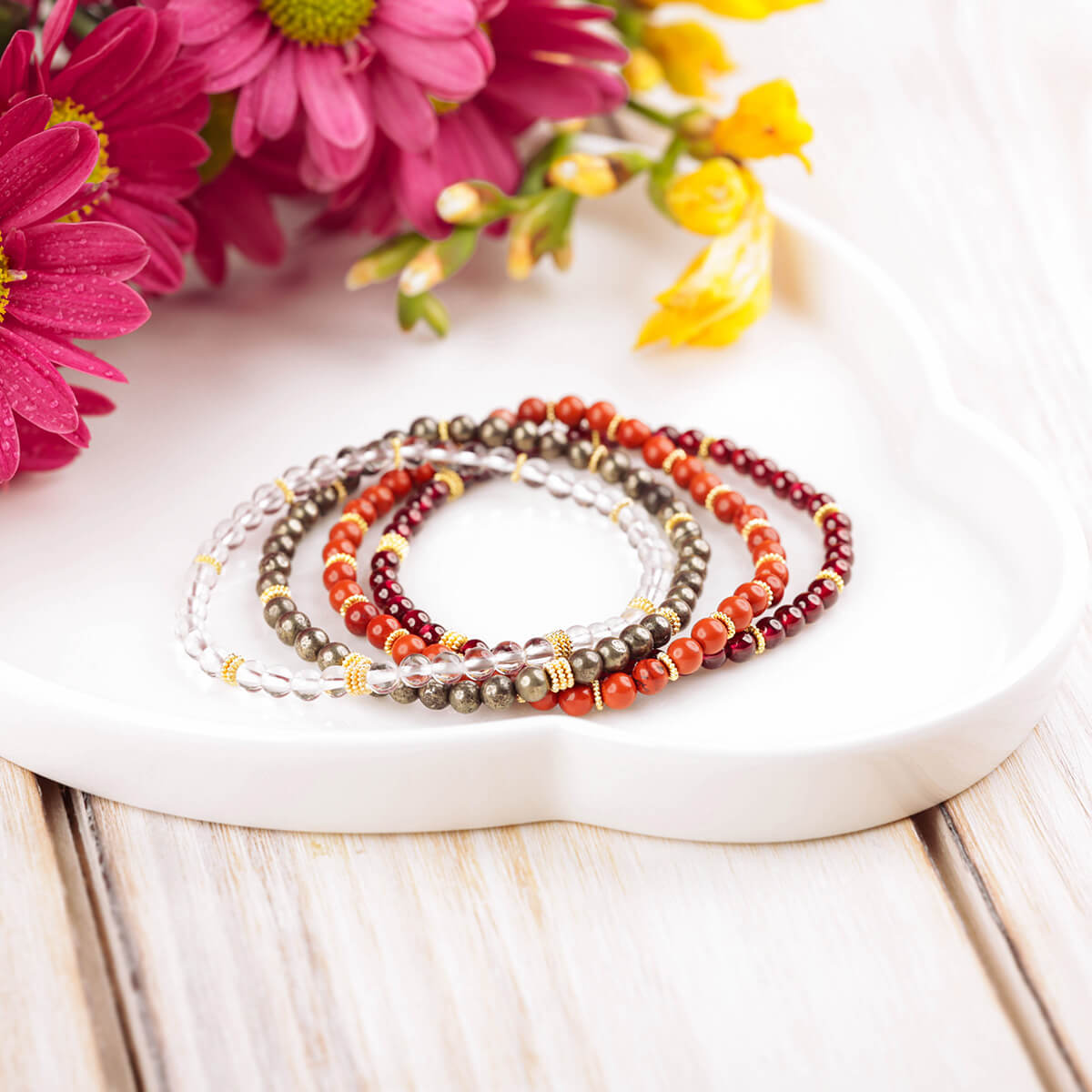 Lot de 4 Bracelets Magnétiques de Prospérité