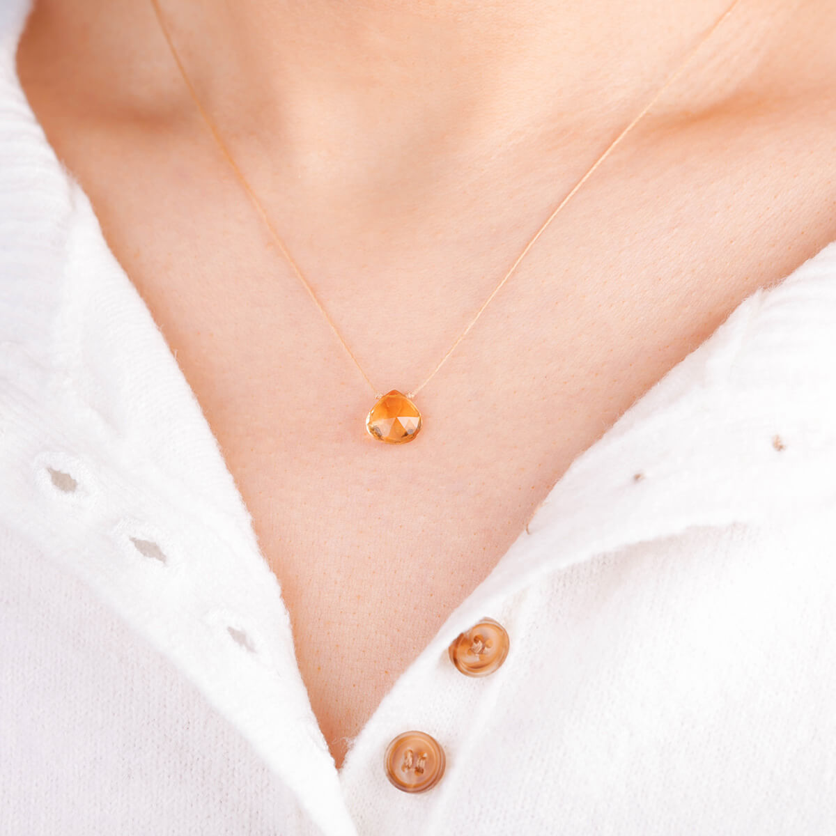 Collier en Citrine Nouveau Jour pour un Esprit Ensoleillé