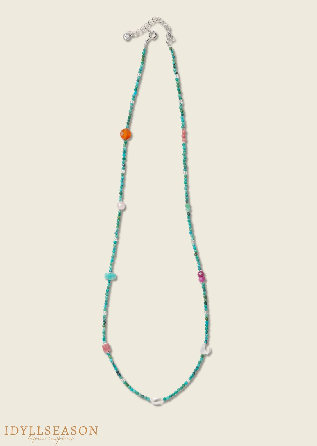 Collier Signe Astrologique - Cancer - Pierre naturelle