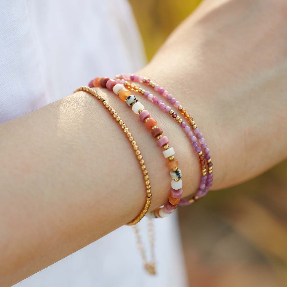 Bracelet double tour / Collier "La Lavande"