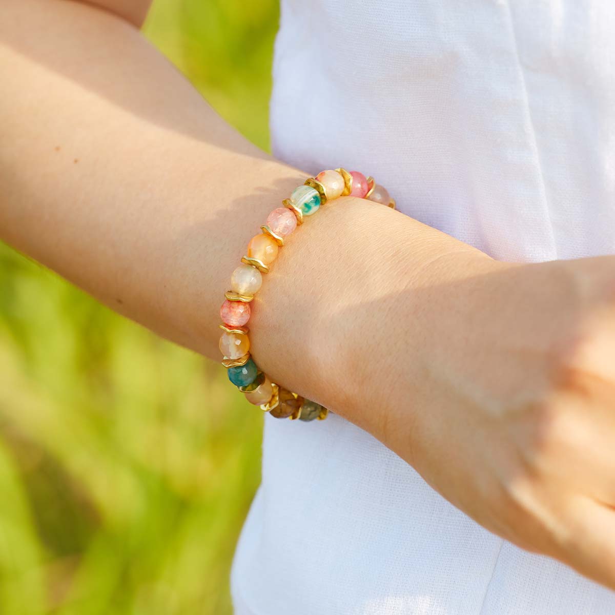 Bracelet "Éclat de Soi" en Agate Feu