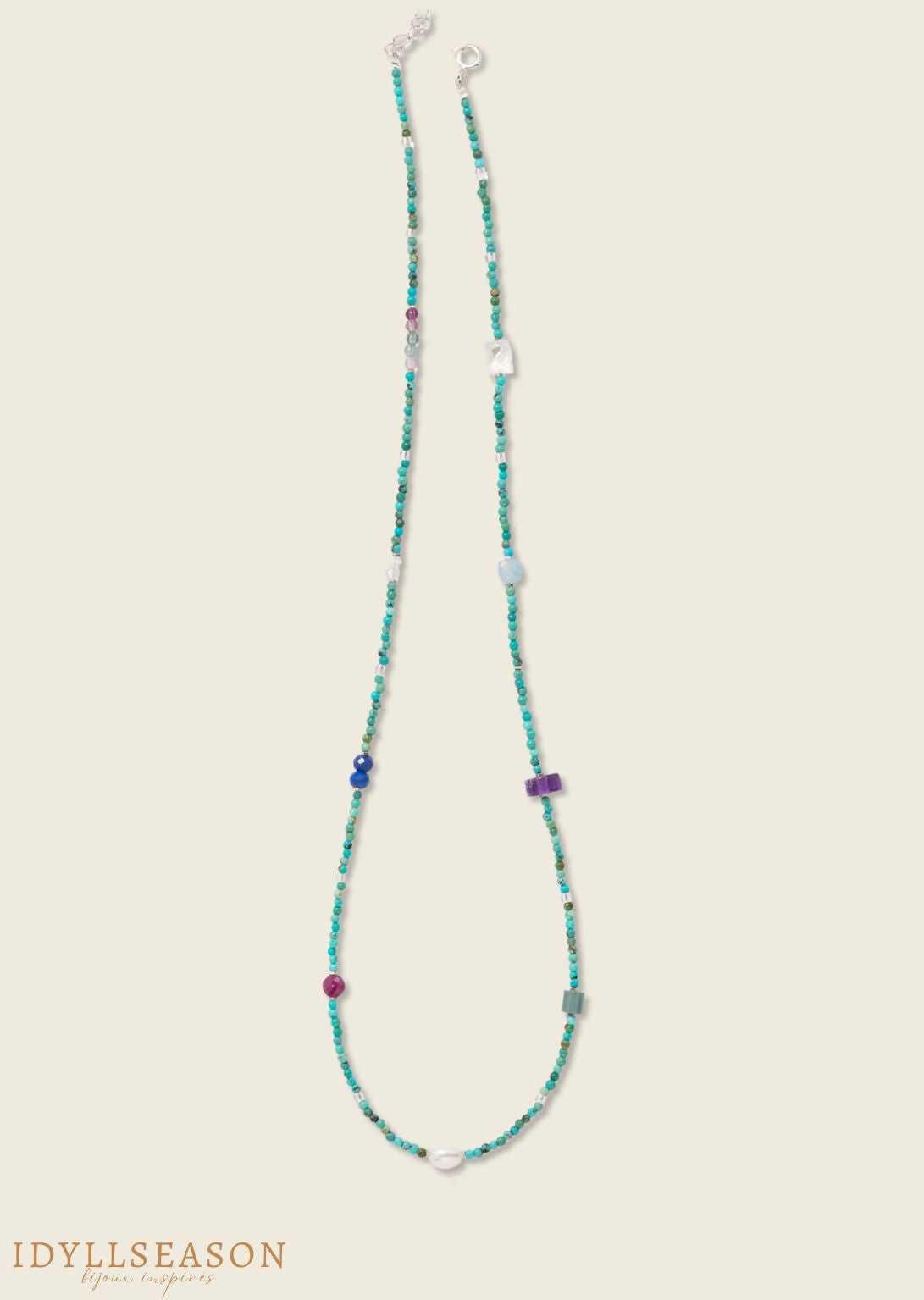 Collier Signe Astrologique - Poissons - Pierre naturelle
