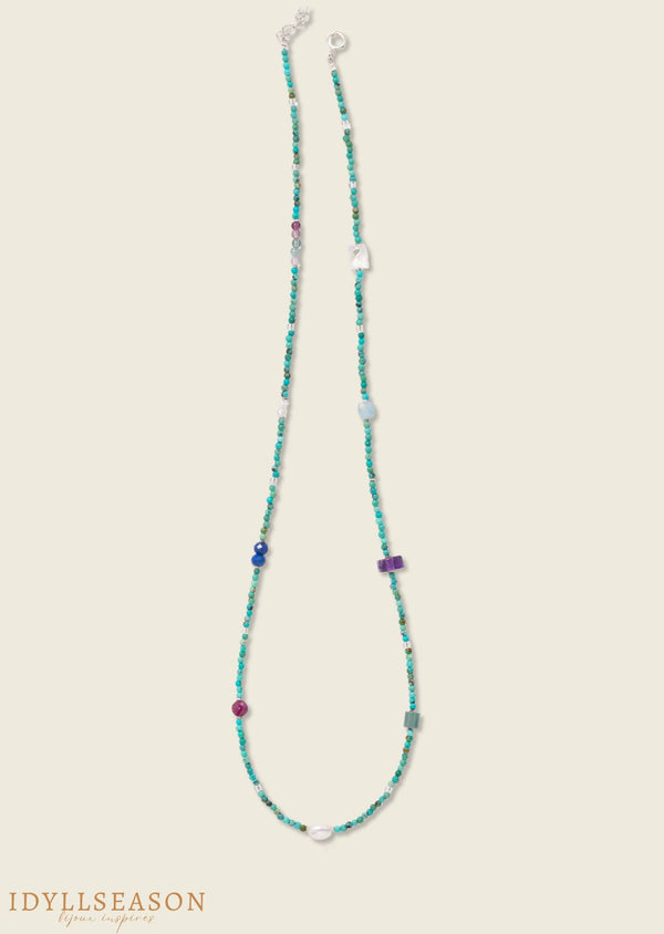 Collier Signe Astrologique - Poissons - Pierre naturelle