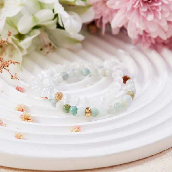 Set de Bracelet "La vie en douceur" en Jade et Sélénite