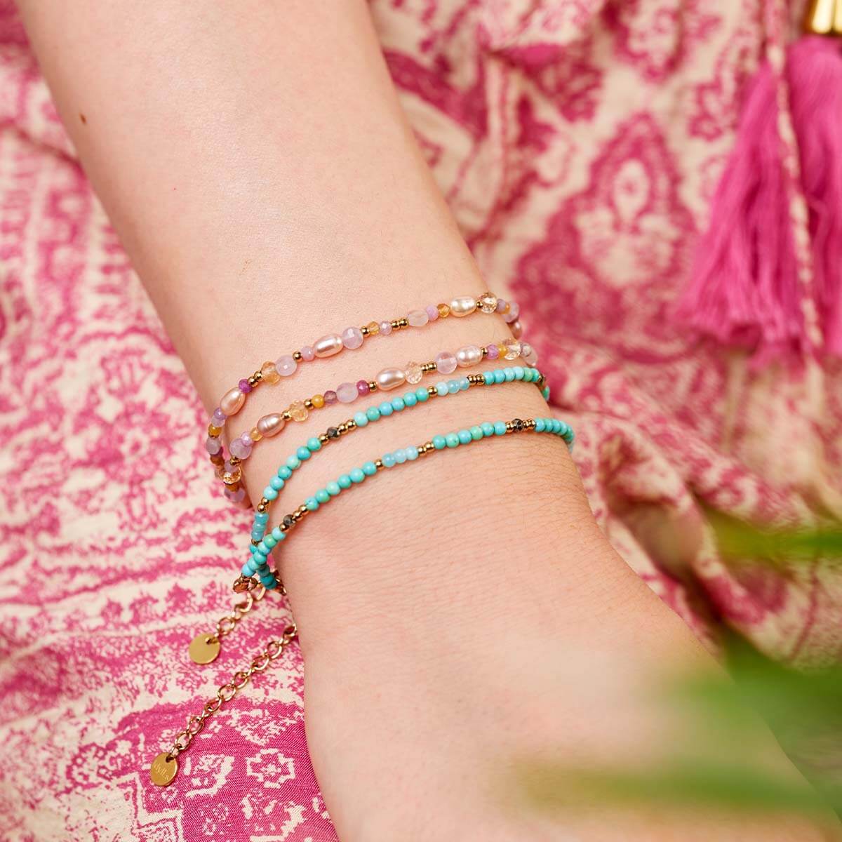 Bracelet double tour / Collier “Le Grand Bleu”