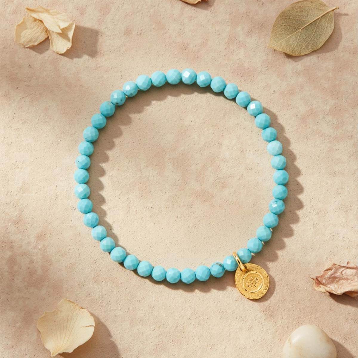 Bracelet "Lotus épanoui" en Turquoise