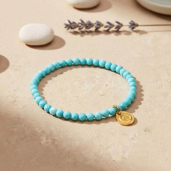 Bracelet "Lotus épanoui" en Turquoise