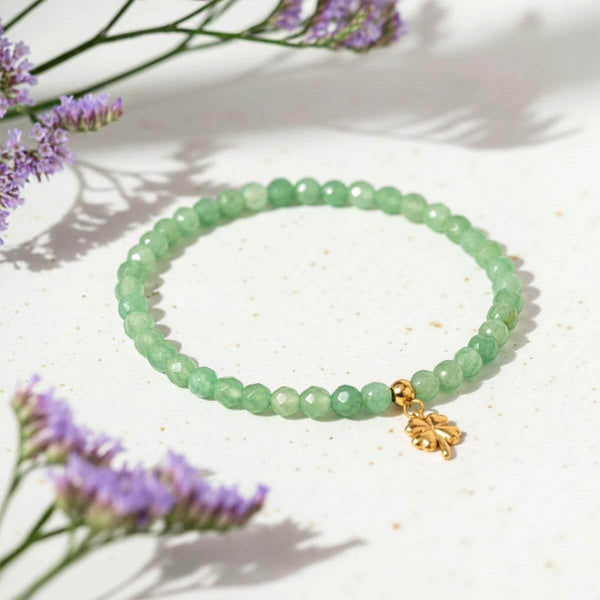 Bracelet "Bonne chance" en Aventurine verte