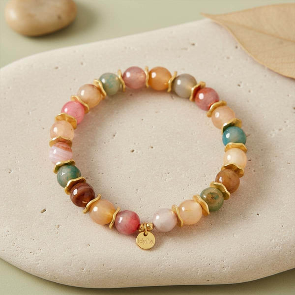 Bracelet "Éclat de Soi" en Agate Feu