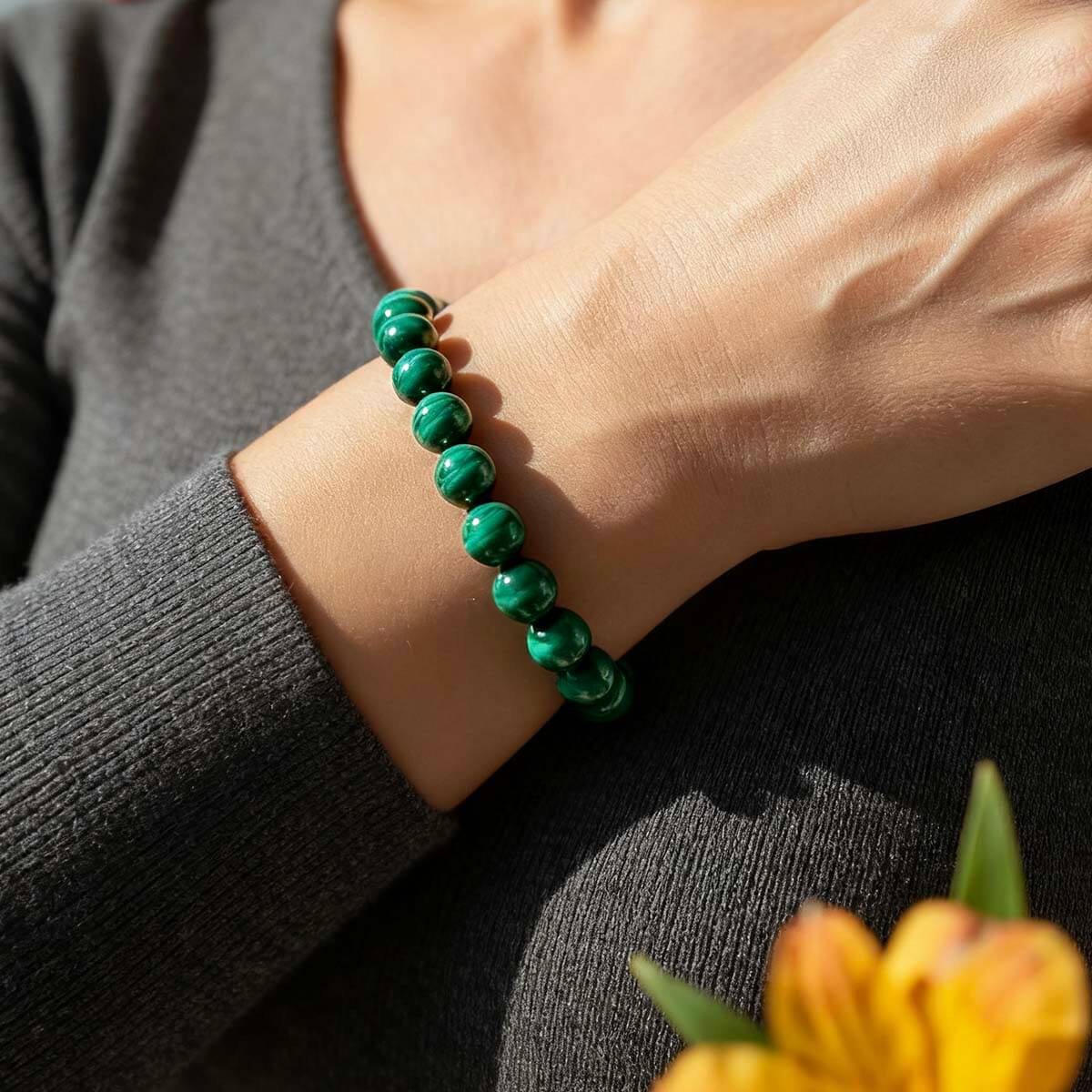 Bracelet Malachite “Cercles de Sérénité”