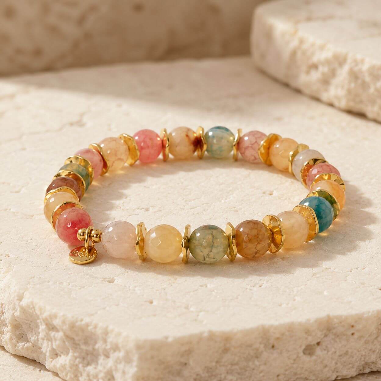 Bracelet "Éclat de Soi" en Agate Feu